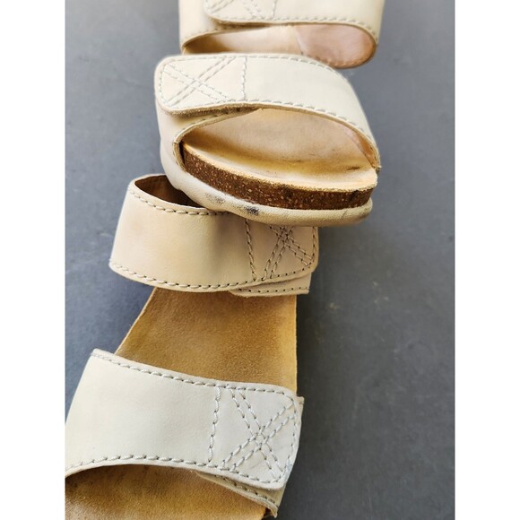Dansko Maddy Sandals 9 US Ivory Wedge 2 Strap Walking Comfort 40 EU - Picture 8 of 11